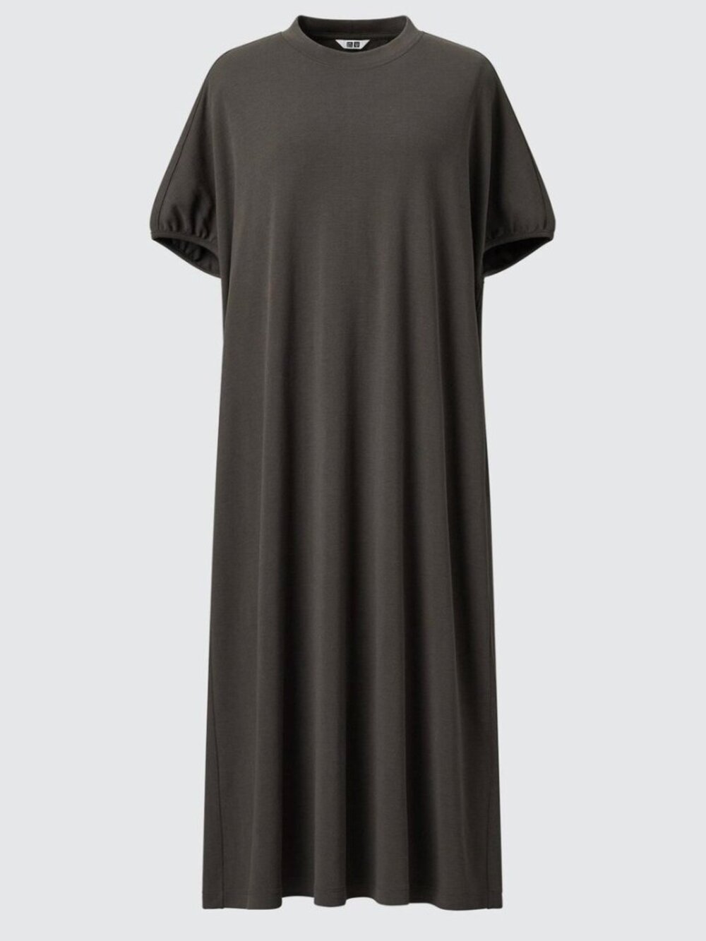 NWT Uniqlo U Draped short sleeve Oversized Olive Dress XS